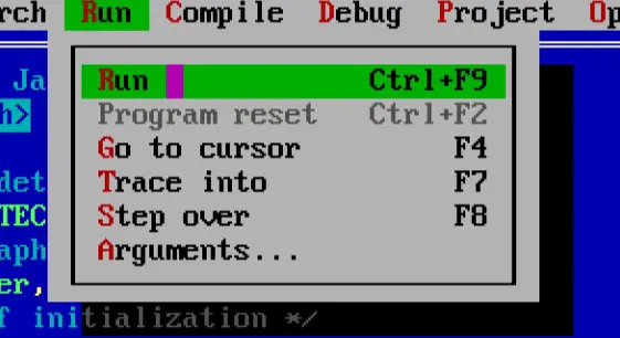 run graphics program in turbo C++