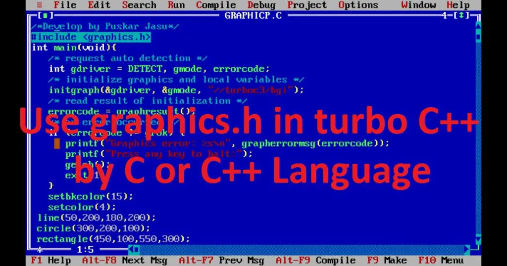 graphics library use in turbo C++ by C or C++